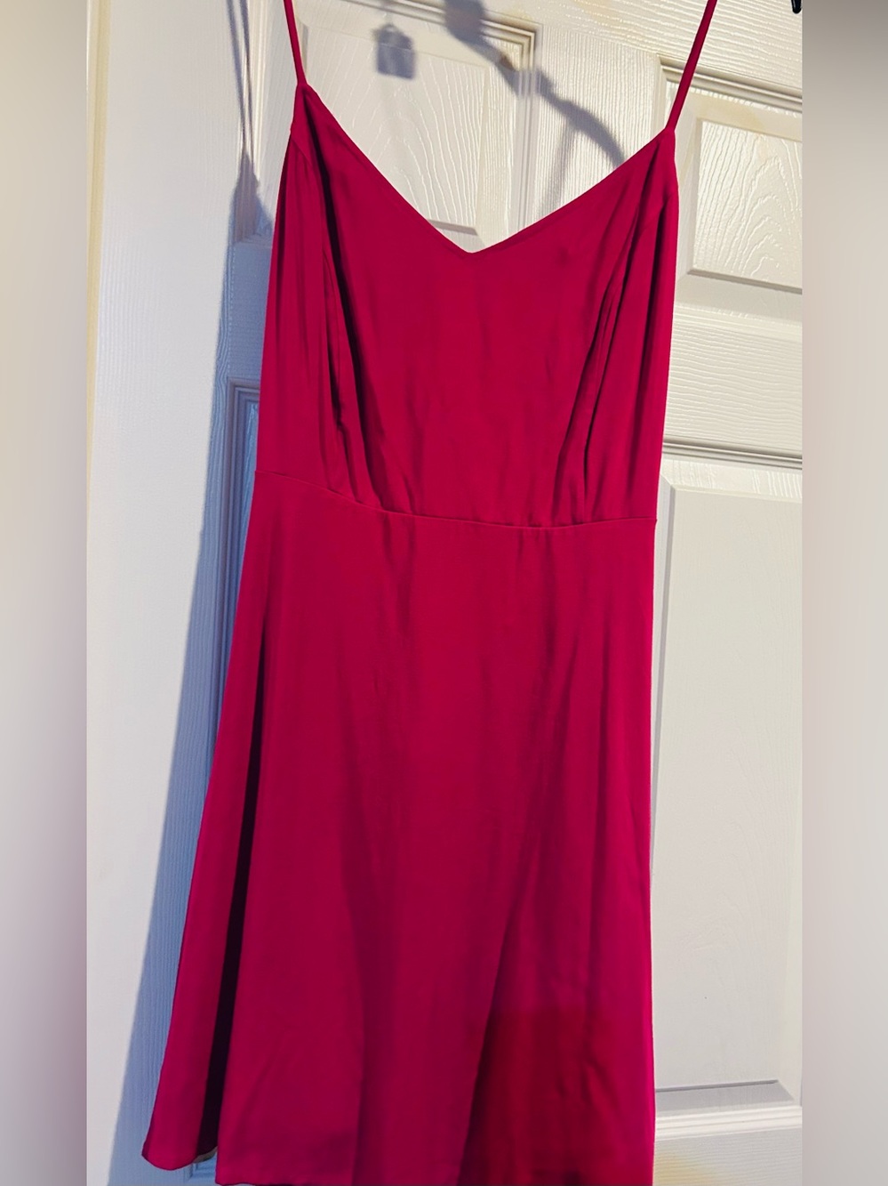 Lulu’s Chic a boo magenta tie back skater dress new